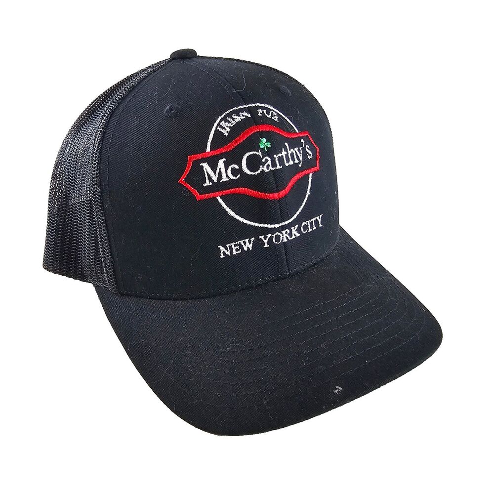 McCarthy's Irish Pub NYC Hat Black Trucker Snapback Embroidered Bar New York